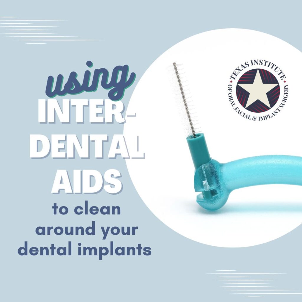 cleaning between dental implants